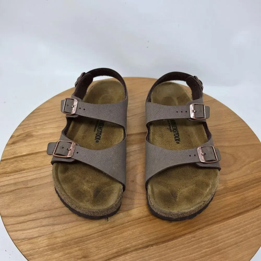 Birkenstock Sandals Youth 3 Brown Strappy Ankle Buckle Adjustable Summer Comfort